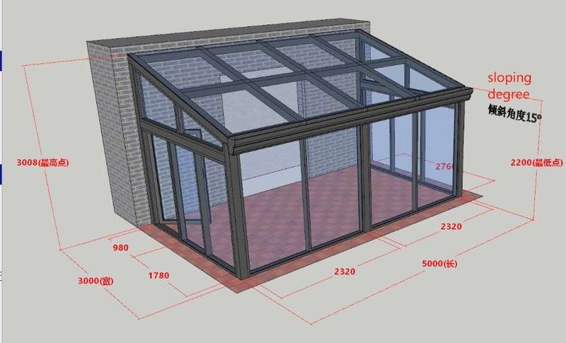 Lasihuone esimerkki 5